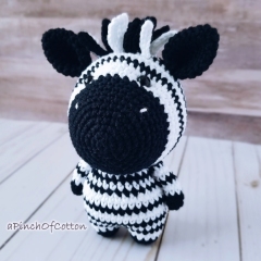 Debra the Zebra amigurumi pattern by apinchofcotton