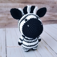 Debra the Zebra amigurumi by apinchofcotton