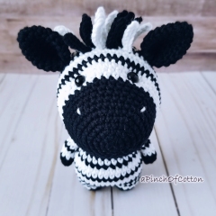 Debra the Zebra amigurumi pattern by apinchofcotton