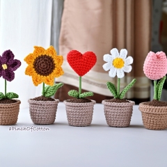 Flowers in a pot (bundle)  amigurumi pattern by apinchofcotton