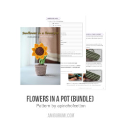 Flowers in a pot (bundle)  amigurumi pattern by apinchofcotton
