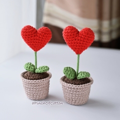 Heart in a pot amigurumi pattern by apinchofcotton