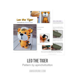 Leo the Tiger amigurumi pattern by apinchofcotton