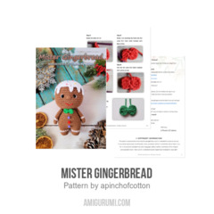 Mister Gingerbread amigurumi pattern by apinchofcotton