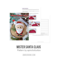 Mister Santa Claus  amigurumi pattern by apinchofcotton