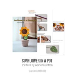 Sunflower in a pot  amigurumi pattern by apinchofcotton