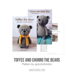 Toffee and Churro the Bears amigurumi pattern by apinchofcotton