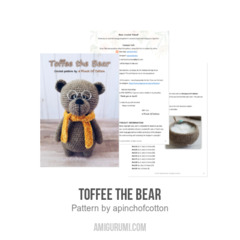 Toffee the Bear amigurumi pattern by apinchofcotton