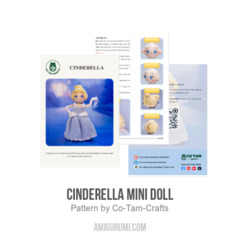 Cinderella mini doll amigurumi pattern by Co Tam Crafts
