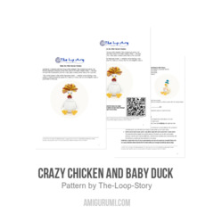 Crazy Chicken and Baby Duck  amigurumi pattern by The Loop Story