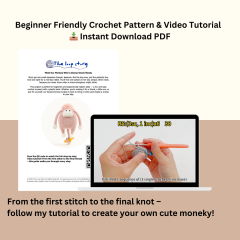 Pinky Monkey amigurumi pattern by The Loop Story