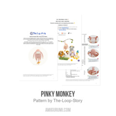 Pinky Monkey amigurumi pattern by The Loop Story