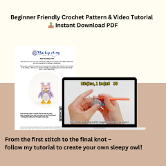 Sleepy Owl amigurumi pattern by The Loop Story