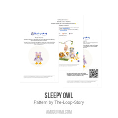 Sleepy Owl amigurumi pattern by The Loop Story