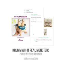 Krumm Ahhh Real Monsters amigurumi pattern by Monoxatoys