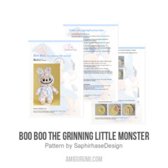 Boo Boo the grinning little monster amigurumi pattern by SaphirhaseDesign