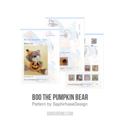 Boo the Pumpkin Bear amigurumi pattern by SaphirhaseDesign