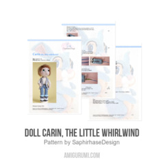 Doll Carin, the little whirlwind amigurumi pattern by SaphirhaseDesign