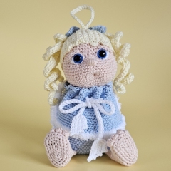 Gift bag angel Christmas tree ball amigurumi pattern by SaphirhaseDesign