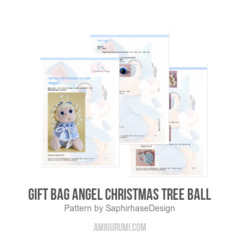 Gift bag angel Christmas tree ball amigurumi pattern by SaphirhaseDesign