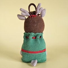 Gift bag reindeer Xmas tree ball amigurumi by SaphirhaseDesign