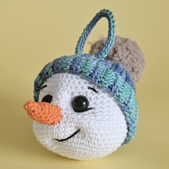 Gift bag snowman Xmas tree ball amigurumi pattern by SaphirhaseDesign