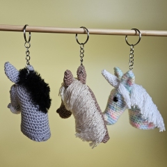 Keyring - Horse, Unicorn, Donkey  amigurumi pattern by SaphirhaseDesign