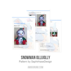 Snowman OlliJolly amigurumi pattern by SaphirhaseDesign