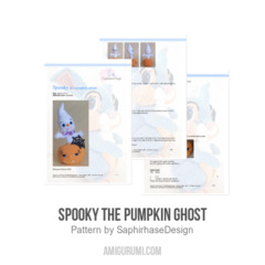 Spooky the Pumpkin Ghost amigurumi pattern by SaphirhaseDesign
