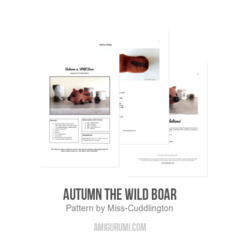 Autumn the Wild Boar amigurumi pattern by Miss Cuddlington