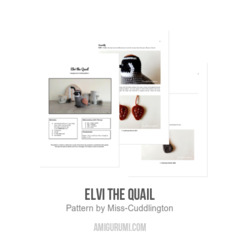 Elvi the Quail amigurumi pattern by Miss Cuddlington