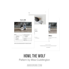 Howl the Wolf amigurumi pattern by Miss Cuddlington