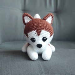 Luna the Siberian Husky amigurumi pattern by Miss Cuddlington