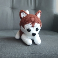 Luna the Siberian Husky amigurumi by Miss Cuddlington