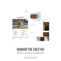 Namara the Cheetah amigurumi pattern by Miss Cuddlington
