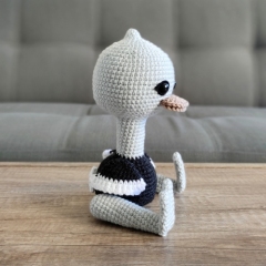 Ollie the Ostrich amigurumi pattern by Miss Cuddlington