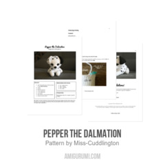 Pepper the Dalmation amigurumi pattern by Miss Cuddlington