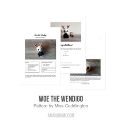 Woe the Wendigo amigurumi pattern by Miss Cuddlington