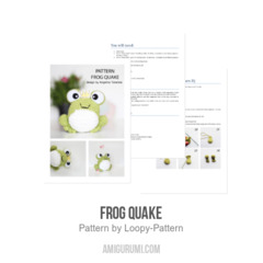 Frog Quake amigurumi pattern by Loopy Pattern