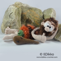 Clifford the caveman amigurumi pattern by IlDikko