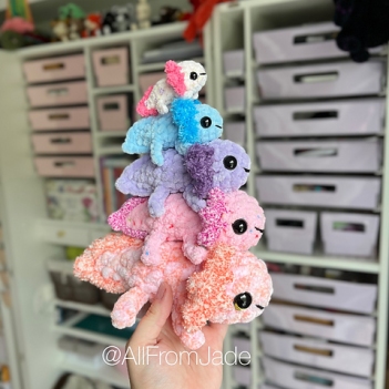 Baby Axolotl amigurumi pattern by All From Jade
