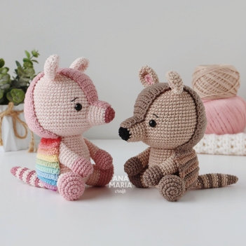Armando, the Armadillo amigurumi pattern by Ana Maria Craft