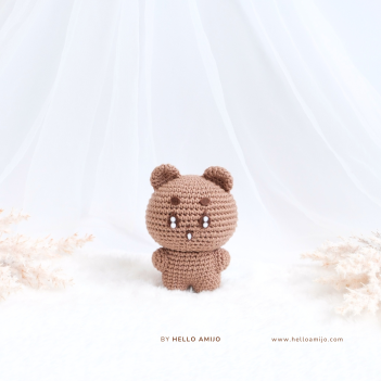 Brownie Bear Crochet Pattern amigurumi pattern by Hello Amijo