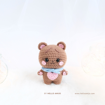Blushing Bear Crochet Pattern amigurumi pattern by Hello Amijo