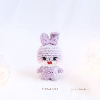 Lilac Bunny Crochet Pattern amigurumi pattern by Hello Amijo