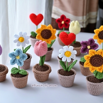 Flowers in a pot (bundle)  amigurumi pattern by apinchofcotton