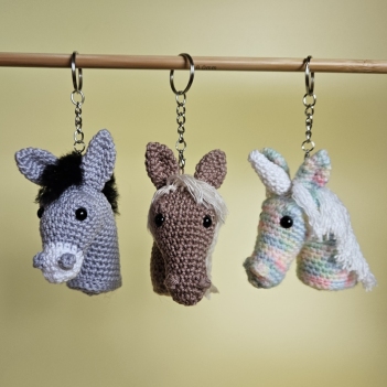 Keyring - Horse, Unicorn, Donkey  amigurumi pattern by SaphirhaseDesign