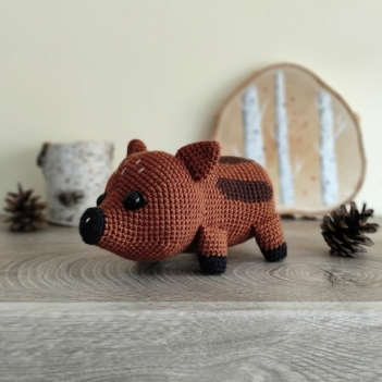 Autumn the Wild Boar amigurumi pattern by Miss Cuddlington
