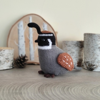 Elvi the Quail amigurumi pattern by Miss Cuddlington