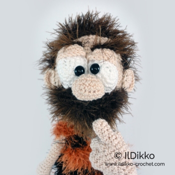 Clifford the caveman amigurumi pattern by IlDikko
